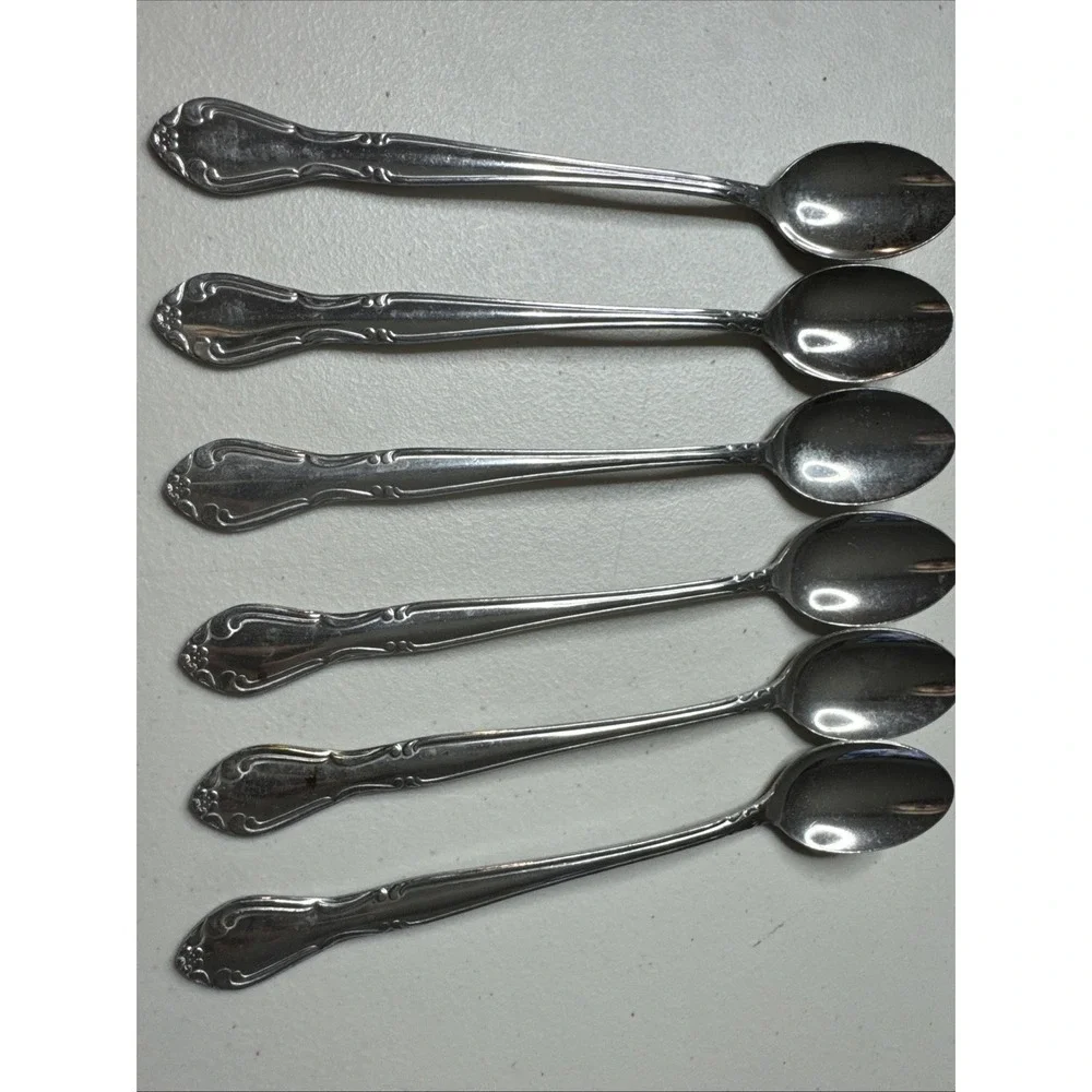 Oneida MELINDA JAPAN Flatware Salad Fork Stainless Steel Ice Tea Spoons (6) Bran